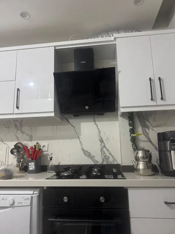Kumtel Home Siyah Cam Ankastre Set (DA6-830 Davlumbaz + KO-40 TAHDF Ocak+ B66-S2 Fırın)