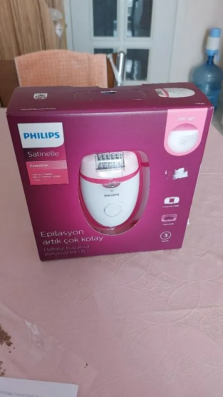 Philips BRE255/05 Satinelle Essential Kablolu Kompakt Epilatör Yıkanabilir Başlık ve 3 Hız Ayarıyla