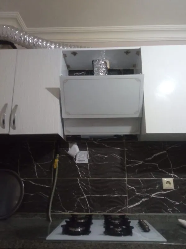 Kumtel Rustik Beyaz Cam Ankastre Set ( ( DA6-835 Beyaz Dav KO-40TAHDF Ocak B66-SF2(AT) )