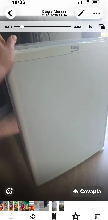 Beko 7723 MB G 33 Litre Statik Mini Tek Kapılı Beyaz Minibar G Enerji Sınıfı Statik Soğutma Özelliği