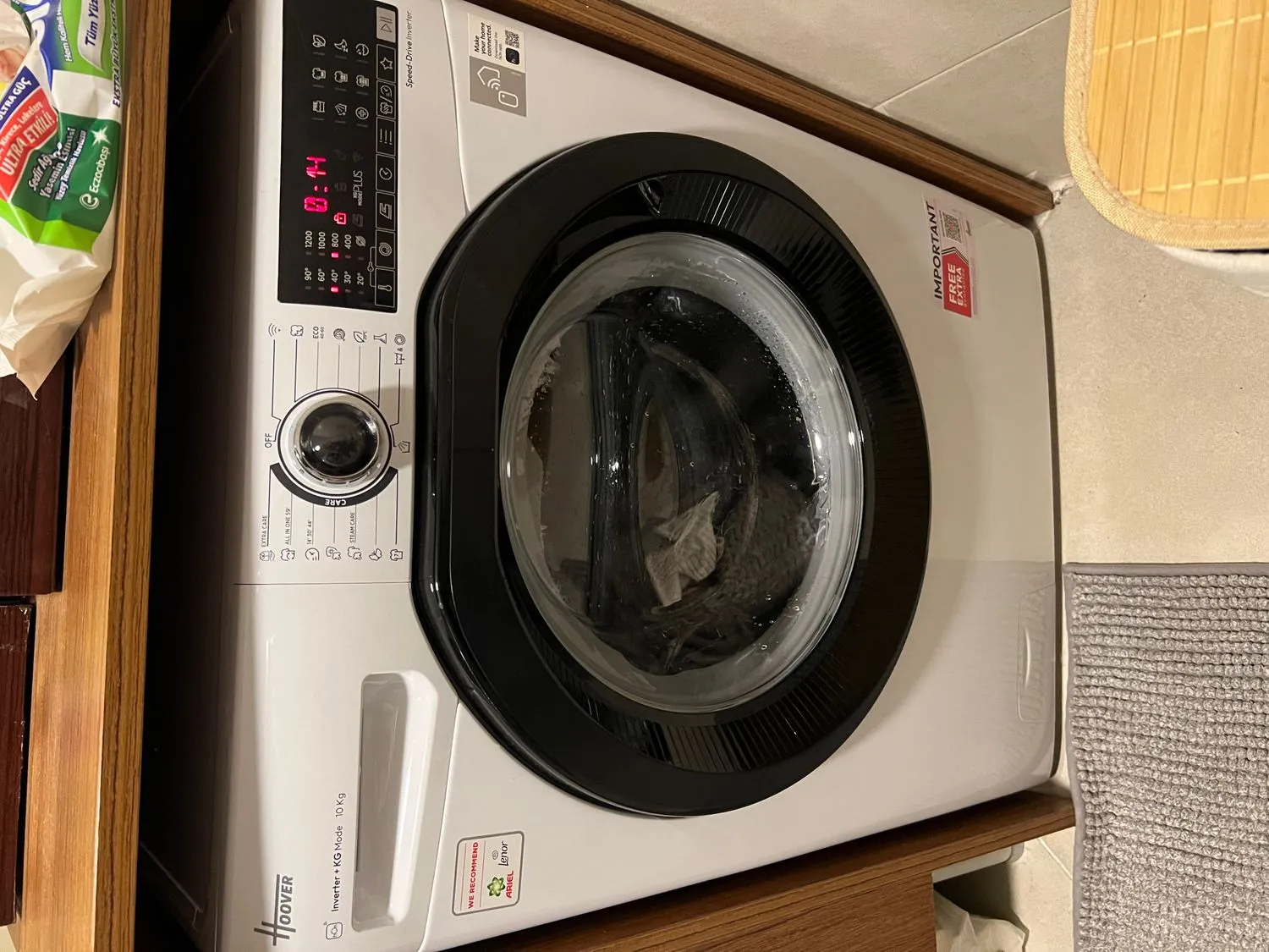 Hoover H3WPS2106TAB6-17 10 kg Wi-Fi Bağlantılı 1200 Devir Çamaşır Makinesi