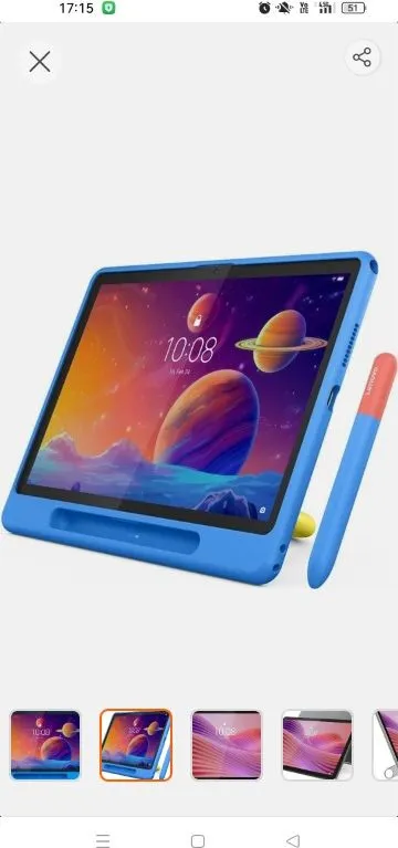 Lenovo Tab Kids 4GB 128GB Depolama 10.1″ WUXGA (1920×1200) TFT LCD (IPS) Android Tablet + Kılıf + Kalem ZAEH0088TR