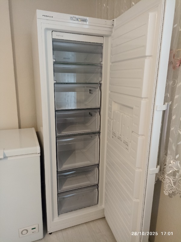Profilo DF1133WENN NOFROST Solo 7 Çekmeceli Dikey Beyaz Derin Dondurucu 225 LT