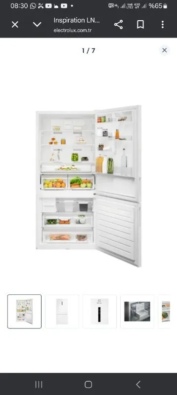 Electrolux LNT7MD58W Twintech No-Frost 588 Lt 84 cm Alttan Donduruculu Buzdolabı D Enerji Sınıfı Beyaz