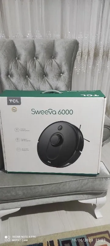 TCL Sweeva 6000 Robot Süpürge – 2700 Pa Güçlü Emiş, 2 Aşamalı Temizlik, Sert Zeminlerde Akıllı Haritalama