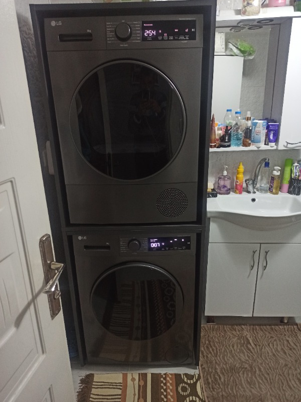 LG RH80T2SP7RM 8 Kg Kapasiteli E Enerji Sınıfı Isı Pompalı Kurutma Makinesi