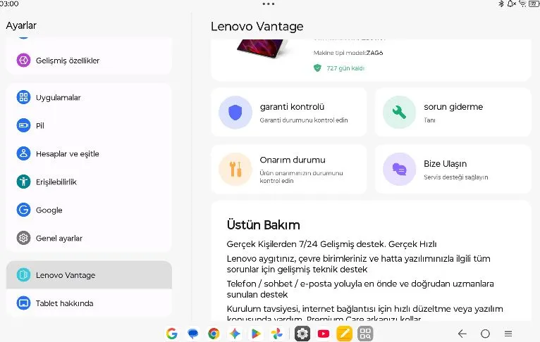 Lenovo Yoga Tab Snapdragon 8 Gen 3 12GB 256GB 11.1″ 3.2k 144Hz Tablet+Kalem+Klavye ZAG60087TR