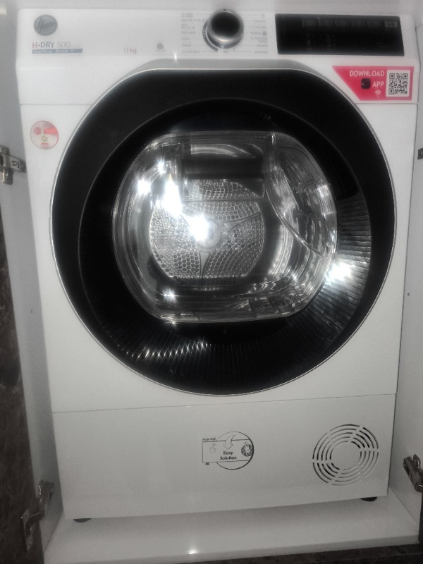 Hoover Ndeh 11A2TSBEX-17 11 kg Wi-Fi Bağlantılı Isı Pompalı Kurutma Makinesi