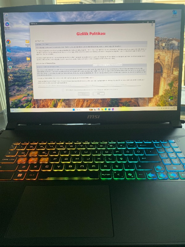 MSI KATANA 17 HX B14WFK-252XTR Intel Core i7 14650HX 32GB 1TB SSD RTX5060 8GB Freedos 17.3″ 240Hz QHD Taşınabilir Bilgisayar