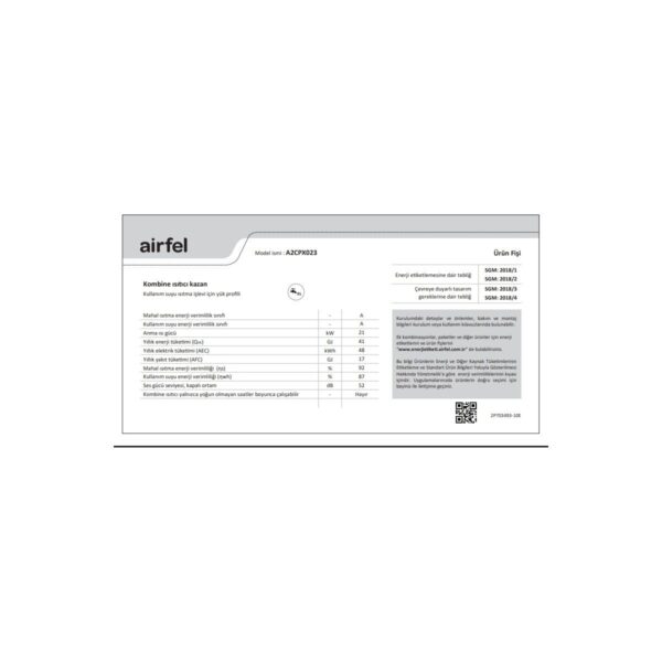 Airfel Maestro Optimum Premix 23 Kw Tam Yoğuşmalı Kombi (Baca Kiti Dahil) (Montaj Hariç)