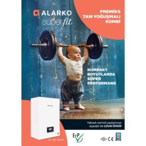 Alarko SUF 24 24 kW Premiks Tam Yoğuşmalı Kombi Hermetik Baca ile Isıtma Tekniği HBV00000TKQ5L