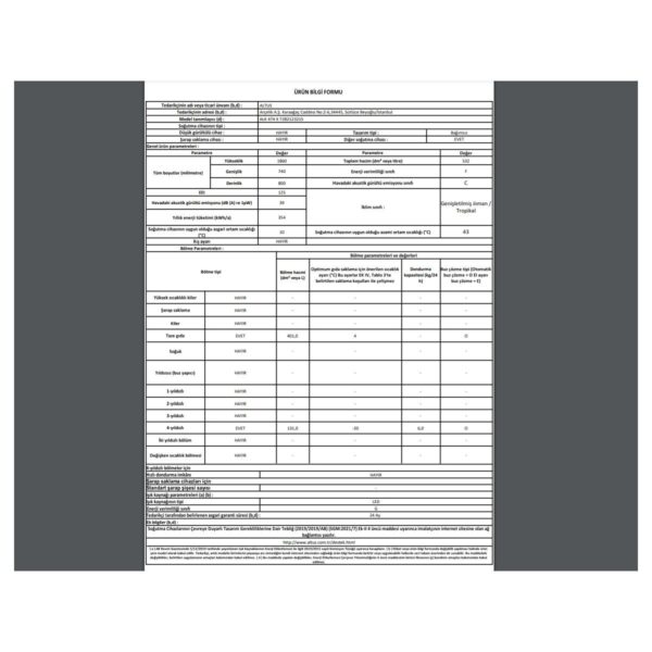 Altus Alk 474 Xe Alttan Donduruculu Buzdolabı 532 L E Enerji Sınıfı No-Frost Özellikli Beyaz