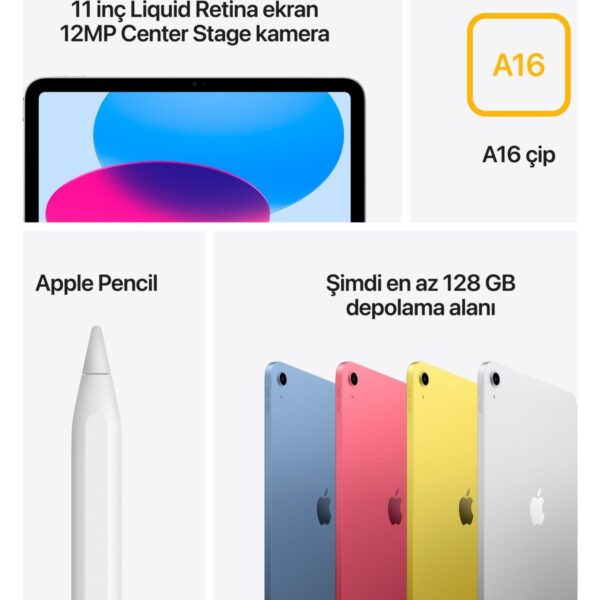 Apple iPad A16 11″ 128GB Wi-Fi Tablet MD3Y4TU/A