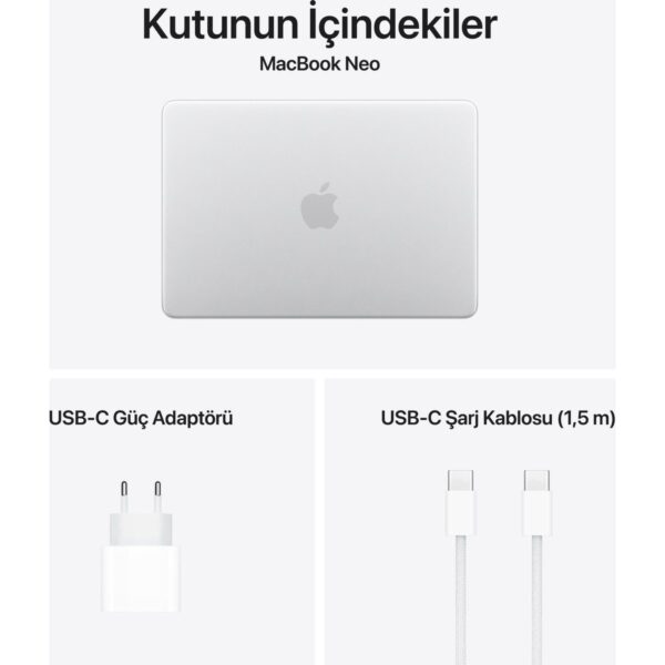 Apple MacBook Neo A18 Pro 8GB 256GB SSD macOS 13″ Taşınabilir Bilgisayar Gümüş MHFA4TU/A
