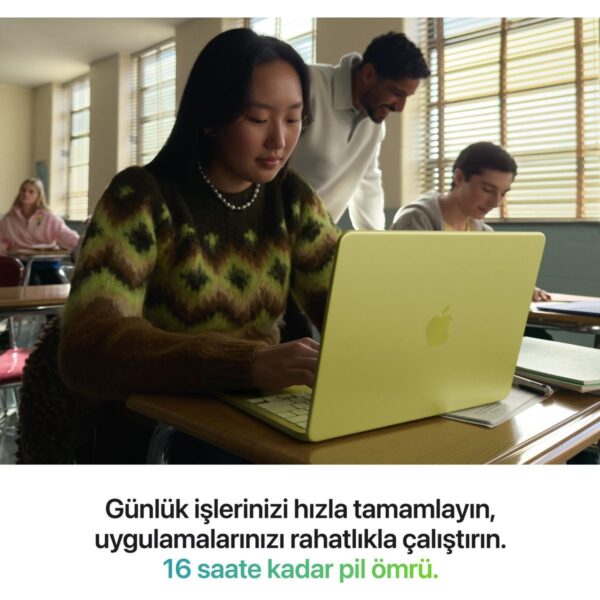Apple MacBook Neo A18 Pro 8GB 512GB SSD macOS 13″ Taşınabilir Bilgisayar Puslu Sarı MHFE4TU/A