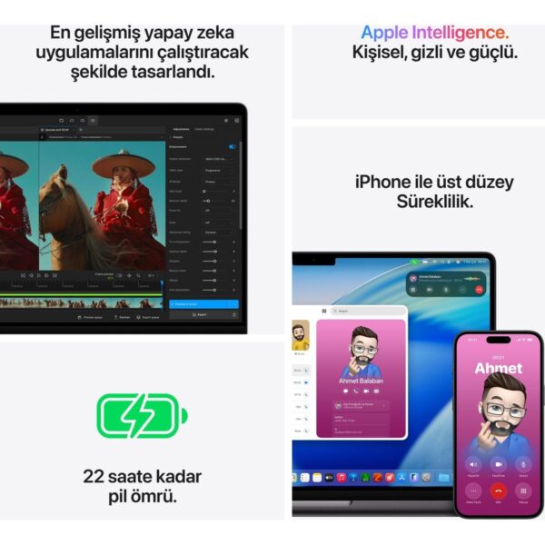 Apple MacBook Pro M5 Pro 24GB 1TB SSD macOS 14″ Taşınabilir Bilgisayar Gümüş MGDN4TU/A