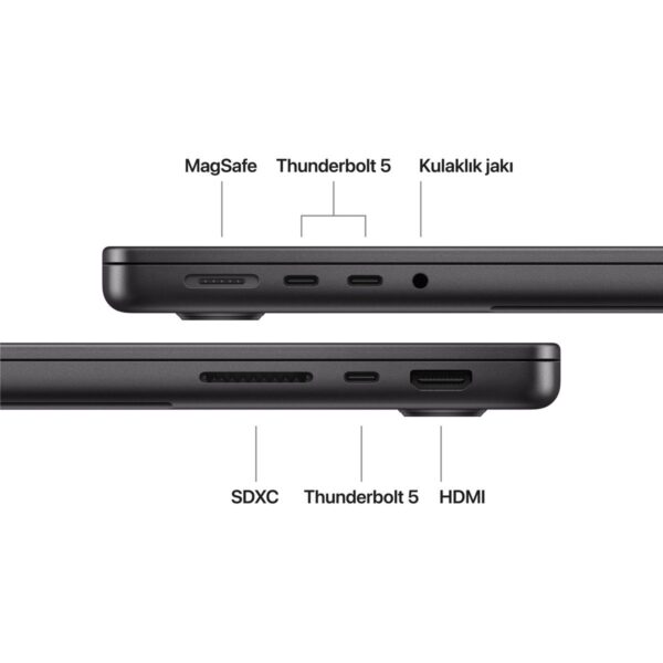 Apple MacBook Pro M5 Pro 24GB 1TB SSD macOS 14″ Taşınabilir Bilgisayar Uzay Siyahı MGDR4TU/A