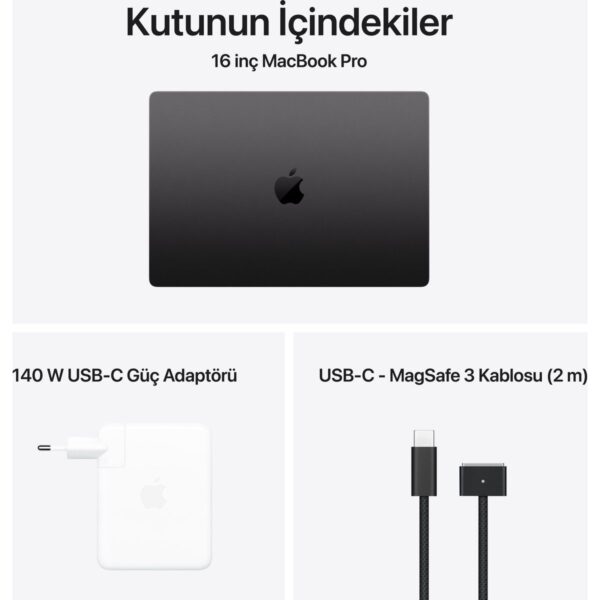 Apple MacBook Pro M5 Pro 24GB 1TB SSD macOS 16″ Taşınabilir Bilgisayar Uzay Siyahı MGEA4TU/A
