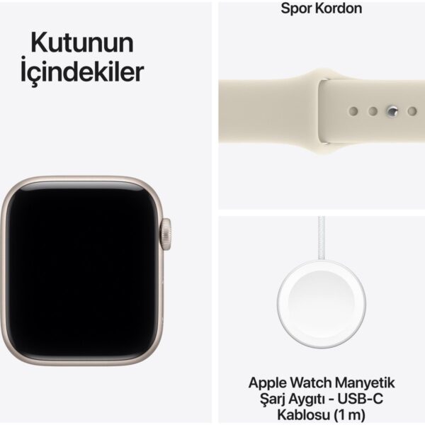 Apple Watch Se 3 Gps, Yıldız Işığı Alüminyum Kasa ve Kum Beji Spor Kordon – S/m