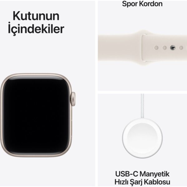 Apple Watch Se 3 Gps, 40 mm Yıldız ışığı Alüminyum kasa ve Yıldız ışığı Spor kordon – s/m