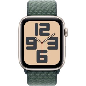 Apple Watch Se Gps + Cellular 40MM Starlight Aluminium Case With Sport Loop Lake Green