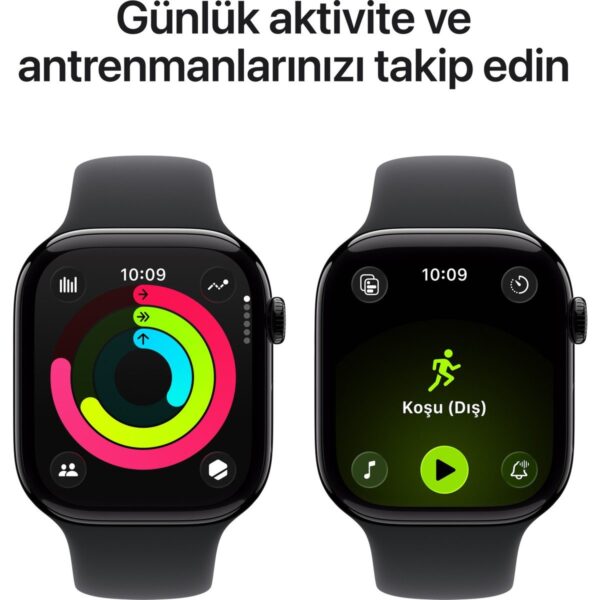 Apple Watch Series 11 Gps, 42 mm Alüminyum kasa ve Siyah Spor kordon – m/l