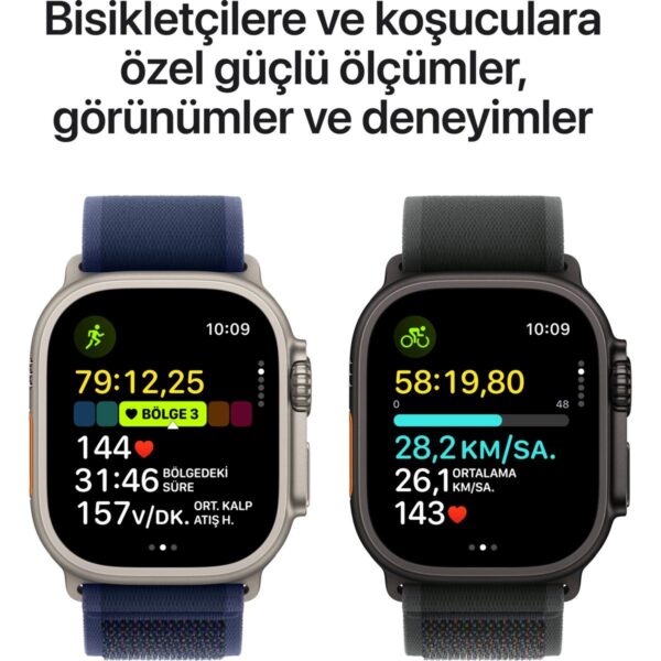 Apple Watch Ultra 2 GPS + Cellular 49mm Siyah Titanyum Kasa ve Siyah Titanyum Milanese Loop – Küçük Boy