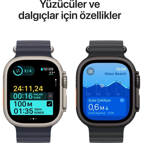 Apple Watch Ultra 2 GPS + Cellular 49mm Siyah Titanyum Kasa ve Siyah Titanyum Milanese Loop – Küçük Boy