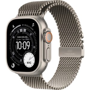 Apple Watch Ultra 3 Gps + Cellular, 49 mm Kasa ve Natürel titanyum Milano loop - boy Natürel Titanyum