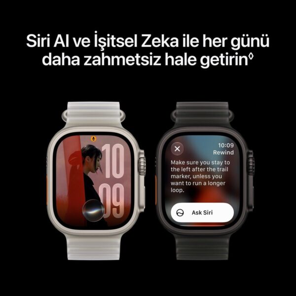 Apple Watch Ultra 4 Gps + Cellular, 49 mm Siyah Titanyum Kasa ve Siyah Titanyum Milano Loop – Orta Boy