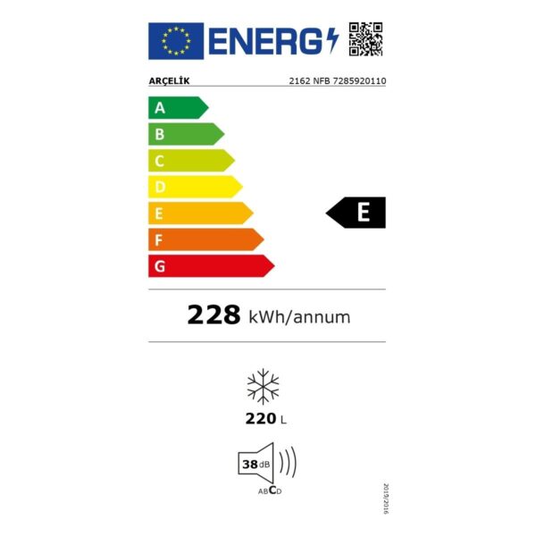 Arçelik 2162 Nfb E Enerji Sınıfı 220 lt No Frost Derin Dondurucu