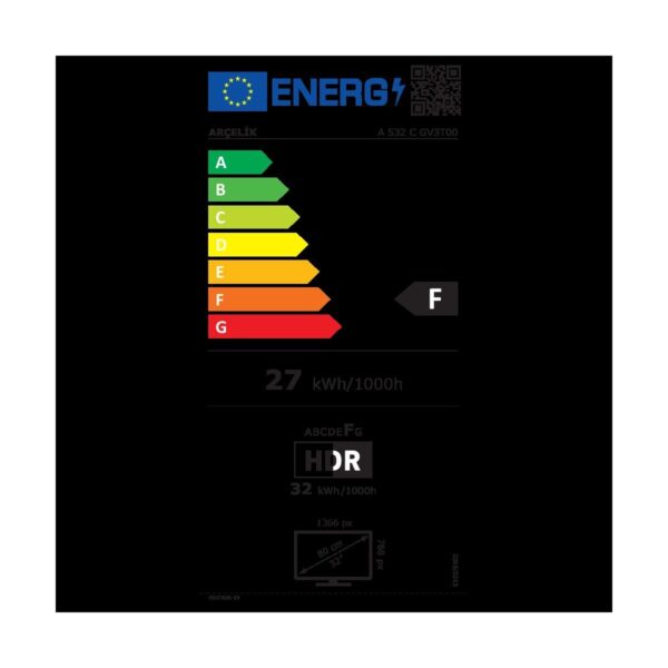 Arçelik 32″ HD Dahili Uydulu TV – A 532 C