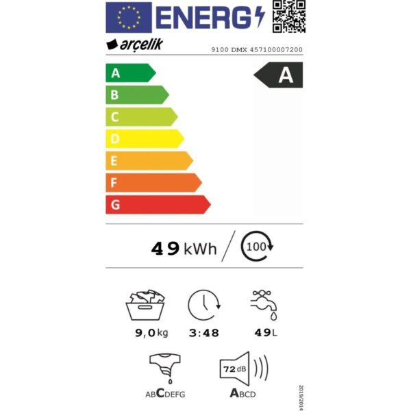 Arçelik 9100 DMX 9 Kg Çamaşır Makinesi