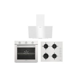 Arçelik Harmoni Beyaz Cam Ankastre Set Modeli (Afc 222 Hbd Fırın - Ocd T 601-1 Ehbd Ocak) Modern Tasarım HBCV0000DQKSNX