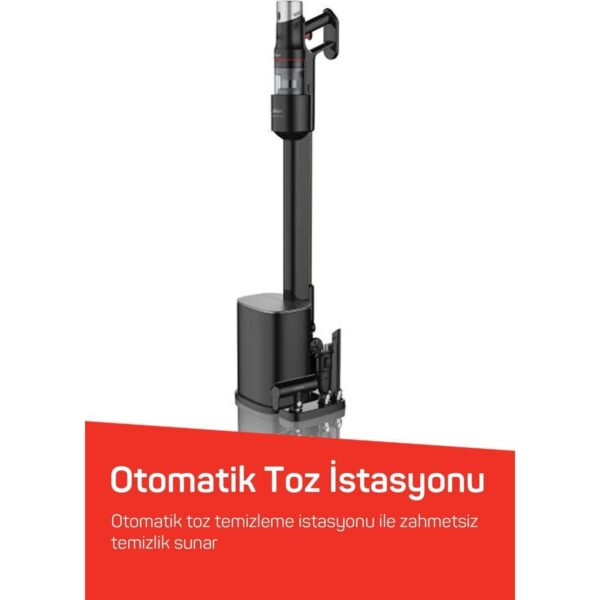 Arzum AR4211 MagiClean FlexBin İstasyonlu Dikey Şarjlı Süpürge 500W, BLDC Motor, Siyah