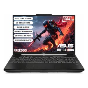 Asus Tuf Gaming F16 FX607VJB-RL137 Intel Core 5 210H 16GB 512GB SSD RTX3050-6GB Freedos 16" Wuxga 144Hz Taşınabilir Bilgisayar HBCV0000F9HK3N