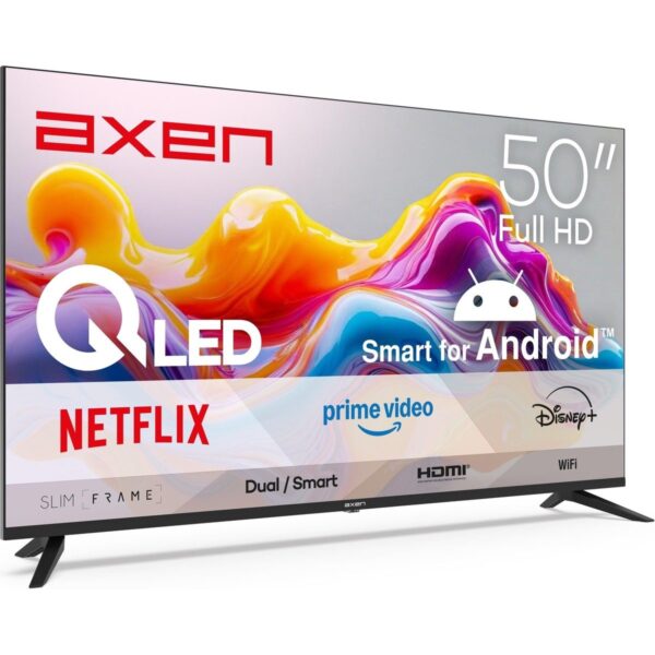 Axen AX50QFPRL-A14S 50″ 126 Ekran Uydu Alıcılı Full HD Android Smart QLED TV