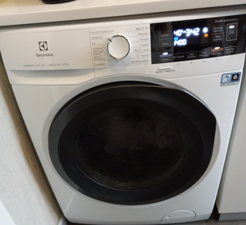 Electrolux EW7WO349ST 9 kg Yıkama 5kg 1400 Devir Kurutmalı Çamaşır Makinesi