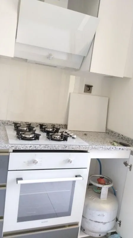 Kumtel Home Beyaz Cam Ankastre Set