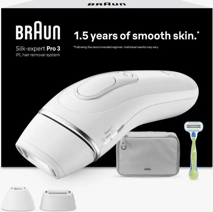Braun Ipl Silk·expert Pro 3, Evde Tüy Alma, Çanta, Venus Tıraş Makinesi, 2 Başlık Ile, PL3122