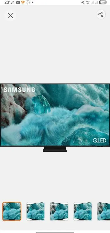 Samsung 65Q7F5 65” 165 Ekran Uydu Alıcılı 4K Ultra HD Tizen Smart QLED TV