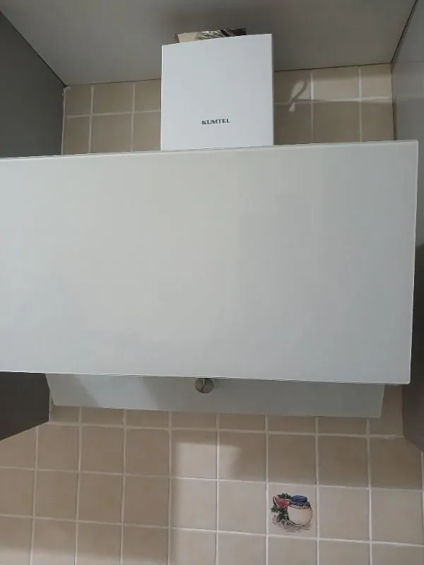 Kumtel Kristal Beyaz Cam Ankastre Set (DA6-830 Davlumbaz + KO-40 TAHDF Ocak + B66-SF2 Fırın)