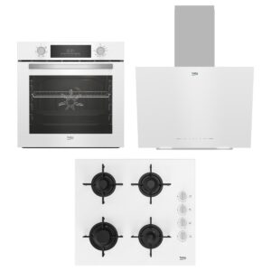 Beko Beyaz Ankastre SET(BFC330 B + Bde 6041 B + Bocd T 6011 Eb Gazlı Cam Tablalı Ocak) HBCV00009Z810C