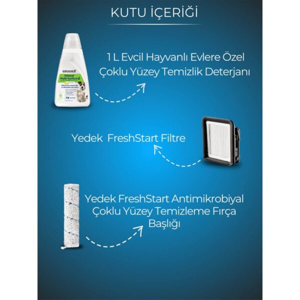 Bissell Crosswave Hydrosteam Pet Select Buharlı Dikey Süpürme ve Silme Makinesi