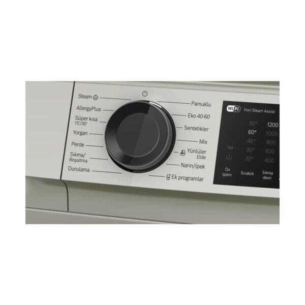 BOSCH WGK242ZXTR Serie 6 Çamaşır Makinesi 9 kg maks. 1200 dev./dak., Gümüş