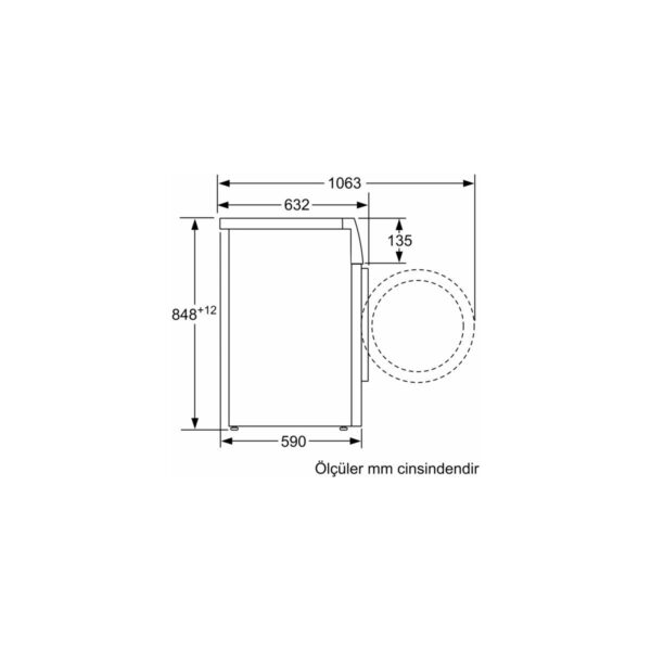 BOSCH WGK242ZXTR Serie 6 Çamaşır Makinesi 9 kg maks. 1200 dev./dak., Gümüş