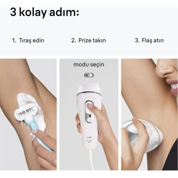 Braun Ipl Silk·expert Pro 3, Evde Tüy Alma, Çanta, Venus Tıraş Makinesi, 2 Başlık Ile, PL3122