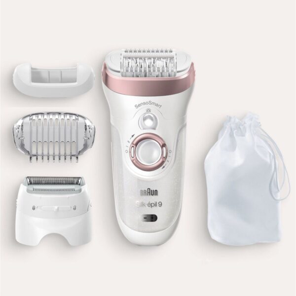 Braun Silk-épil 9 9720 SensoSmart Kablosuz Islak & Kuru Epilatör 4 Ek Parçalı Yıkanabilir Başlık