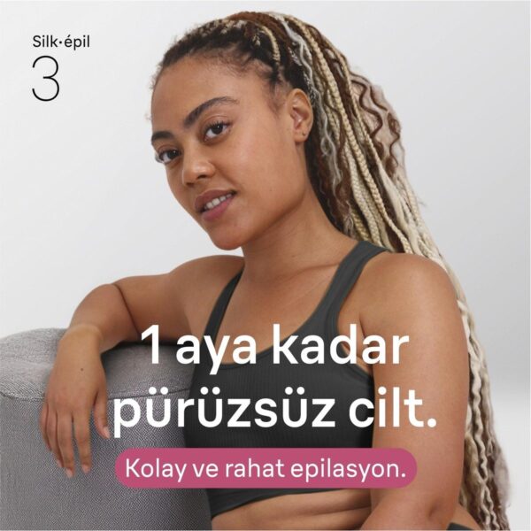 Braun Silk·épil 3 Kablolu Epilatör, Kalıcı Pürüzsüz Cilt, 3-202