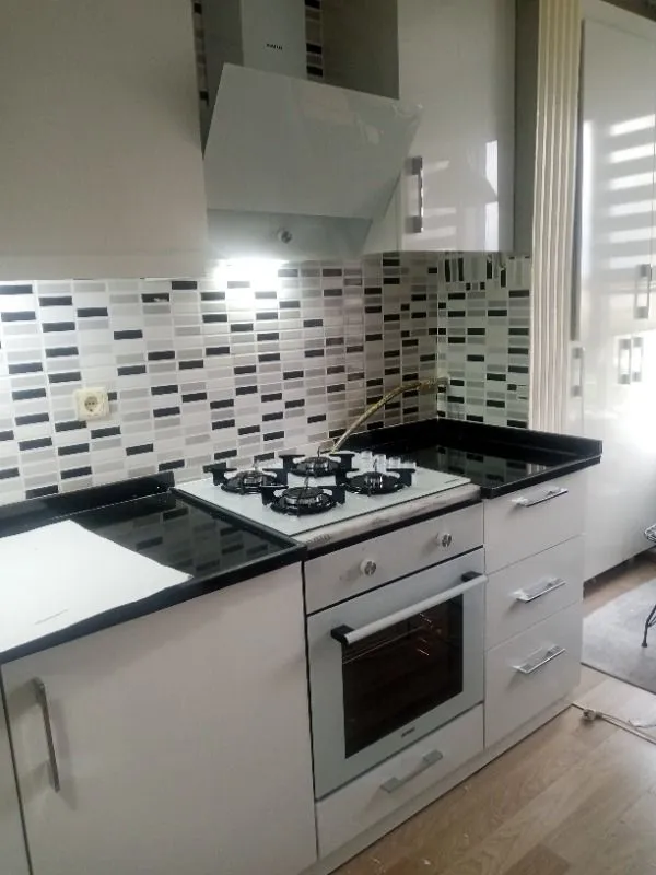 Kumtel Home Beyaz Cam Ankastre Set